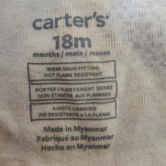 Carters - Sunflower Footed Pajamas Size 18 Months - Picture 7 of 7